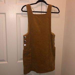 Zara Corduroy Overall Dress